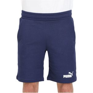 Puma, Korte broeken, Heren, Blauw, L, Katoen, Casual Shorts