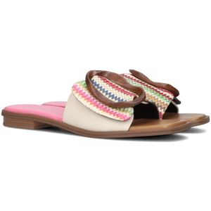 Noa Harmon, Schoenen, Dames, Veelkleurig, 39 EU, Leer, Zomer Stro Slippers