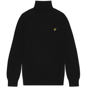 Lyle & Scott, Truien, Heren, Zwart, XL, Katoen, Merino Turtleneck Jumper