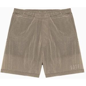 Sotf, Italiaanse effen kleur boardshorts Beige, Heren, Maat:L