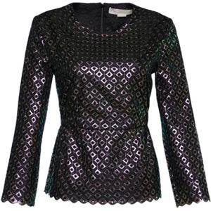 Stella McCartney Pre-owned, Pre-owned, Dames, Zwart, S, Polyester, Pre-owned Polyester tops