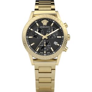 Versace, Sport Tech Chronograaf Horloge Geel, Dames, Maat:ONE Size