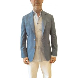 Paul Smith, Tropische Denimblauwe Wollen Soho Suit Blauw, Heren, Maat:L