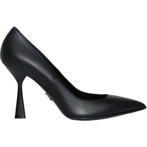 Sergio Levantesi, Zwarte Leren Kira Pumps - 7 cm Hak Zwart, Dames, Maat:39 EU