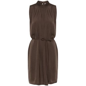 Saint Tropez, Kleedjes, Dames, Bruin, S, Elegante Aileensz Jurk in Chocoladebruin