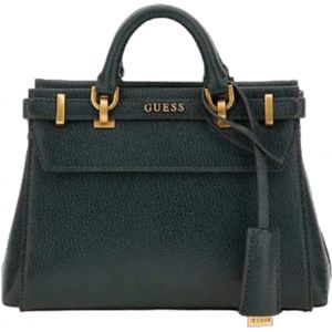 Guess, Tassen, Dames, Groen, ONE Size, Leer, Donkergroene dameshandtas