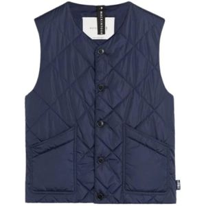 Mackintosh, Blauwe Gewatteerde Liner Vest Blauw, Heren, Maat:XL