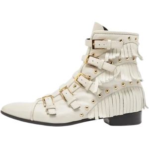 Giuseppe Zanotti Pre-owned, Pre-owned, Dames, Beige, 39 EU, Leer, Pre-owned Leather boots