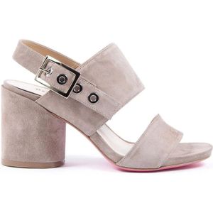 Dee Ocleppo, Schoenen, Dames, Beige, 41 EU, Leer, Velours Hakken Sandalen in Taupe