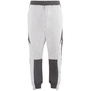 Alexander McQueen, Broeken, Heren, Grijs, 2Xl, Katoen, Geribbelde katoenen track-pants