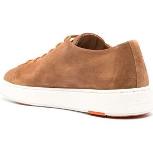 Santoni, Schoenen, Heren, Bruin, 39 EU, Suède, Bruine Suède Veterschoenen Sneakers