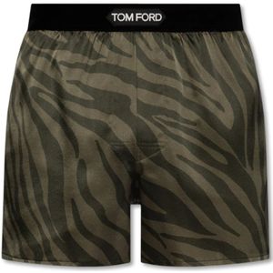 Tom Ford, Zijden boxershorts Groen, Heren, Maat:2XL