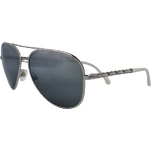 Chanel, Aviator zonnebril met kettingdetail Grijs, Dames, Maat:ONE Size