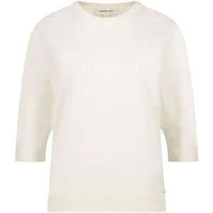 Fabienne Chapot, Truien, Dames, Beige, M, Crème Knoop Pullover Korte Mouw