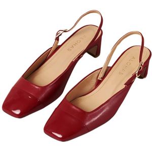 Alohas, Rode leren pumps Rood, Dames, Maat:36 EU