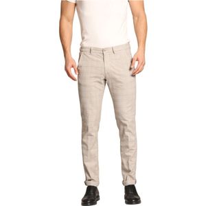 Mason's, Broeken, Heren, Beige, M, Katoen, Slim Fit Katoenen Stretch Chino Broek