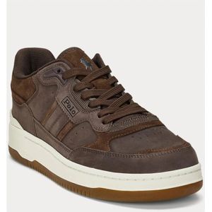 Ralph Lauren, Schoenen, Heren, Bruin, 42 EU, Suède, Sneakers Bruin