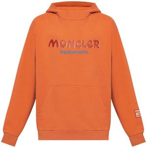 Moncler, Sweatshirts & Hoodies, Heren, Oranje, XL, Katoen, 5 Salehe Bembury