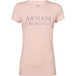 Armani Exchange, Tops, Dames, Roze, S, Armani Uitwisseling T-Shirt