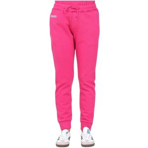 Dsquared2, Broeken, Dames, Roze, XS, Fuchsia Sportbroek met Logoprint