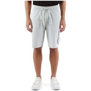 Calvin Klein Jeans, Korte broeken, Heren, Grijs, S, Katoen, Cargo Katoenen Shorts met Elastische Taille