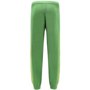 Adidas, Broeken, Heren, Groen, L, Katoen, Groene Broek met Ritszakken