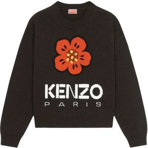 Kenzo, Zwarte Sweater Quest Zwart, Dames, Maat:M