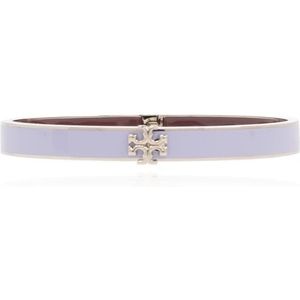 Tory Burch, ‘Kira’ armband met logo Paars, Dames, Maat:M