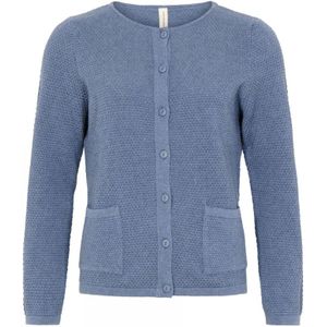 Skovhuus, Truien, Dames, Blauw, 2Xl, Katoen, Cardigan buitenzakken