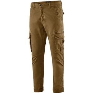 BomBoogie, Broeken, Heren, Bruin, W38, Katoen, Slim Fit Cargo Broek