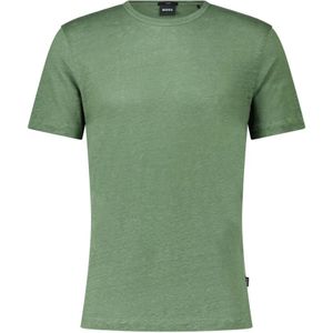 Hugo Boss, Tops, Heren, Groen, 3Xl, Linnen, T-Shirts