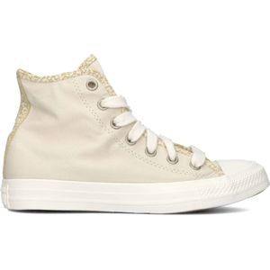 Converse, Schoenen, Dames, Beige, 41 1/2 EU, Beige Canvas High Top Sneakers