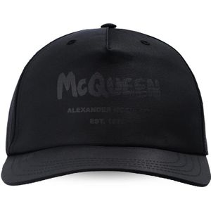 Alexander McQueen, Accessoires, Heren, Zwart, M, Polyester, Kap