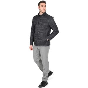 Hugo Boss, Jassen, Heren, Zwart, L, Polyester, Zwarte herenjas van Boss