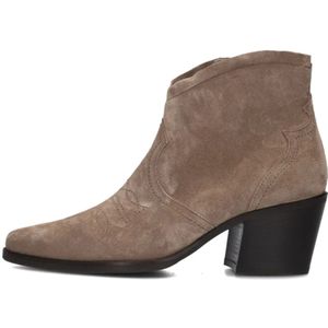 Paul Green, Schoenen, Dames, Bruin, 36 EU, Suède, Taupe Suède Western Enkellaarsjes