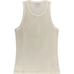 Courrèges, Tops, Heren, Wit, L, Katoen, Fishnet Mouwloze Top