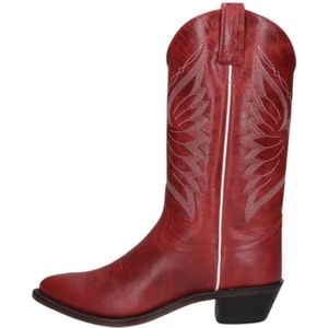 Bootstock, Schoenen, Dames, Rood, 36 EU, Leer, Rode Vlam Cowboylaarzen