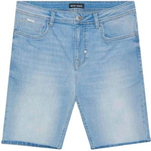 Antony Morato, Korte broeken, Heren, Blauw, W36, Denim, Denim Shorts Blauw Bermuda Stijl