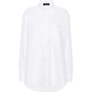 Andamane, Blouses & Shirts, Dames, Wit, S, Katoen, Witte Oversized Button-Down Shirt