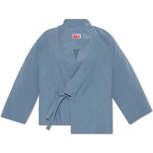 Kenzo, Blouses & Shirts, Dames, Blauw, L, Korte kimono