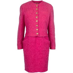 Valentino Vintage, Pre-owned, Dames, Roze, M, Wol, Pre-owned Wool dresses