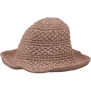 Roberto Collina, Accessoires, Dames, Roze, ONE Size, Gehaakte Cloche Hoed