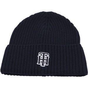 Tommy Hilfiger, Accessoires, Dames, Blauw, ONE Size, Beanies