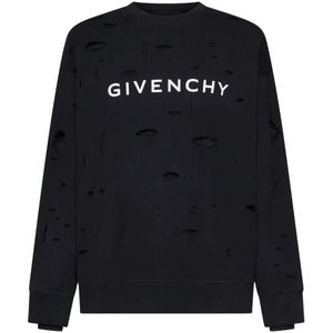 Givenchy, Sweatshirts & Hoodies, Heren, Zwart, M, Stijlvolle Sweaters in Wit en Blauw