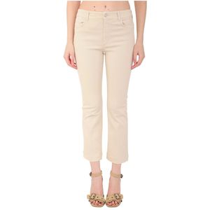 Sportmax, Cropped Broeken Beige, Dames, Maat:W29