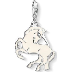 Thomas Sabo, Eenhoorn Charm Hanger Zilver Wit, Dames, Maat:ONE Size