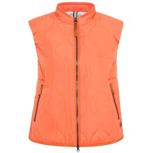 Camel Active, Korte gewatteerde vest van gerecycled polyester Oranje, Dames, Maat:4XL