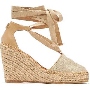 Casadei, Balearische wig espadrilles Beige, Dames, Maat:42 EU