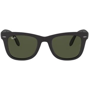 Ray-Ban, Rb 2140 Wayfarer Opvouwbare Klassieke Zonnebril Wayfarer Opvouwbare Klassieker Zwart, Heren, Maat:54 MM