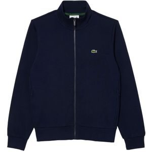 Lacoste, Sweatshirts & Hoodies, Heren, Blauw, XS, Katoen, Blauwe Sweatshirt voor Mannen